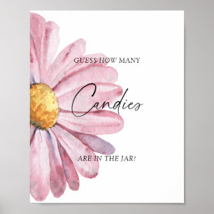 Daisy - erraten Sie, wie viele Bonbons Poster