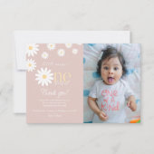 Daisy ersten Geburtstag Vielen Dank für Ihre Karte (Vorderseite)