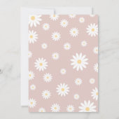 Daisy Erstgeburt Einladung Boho Retro Daisy (Rückseite)