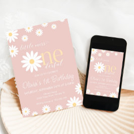 Daisy Erstgeburt Einladung Boho Retro Daisy