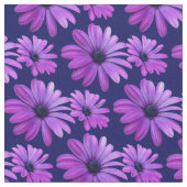 Daisy Fabric Blue Daisy Fabric Cotton oder Poly Stoff (Nahaufnahme)