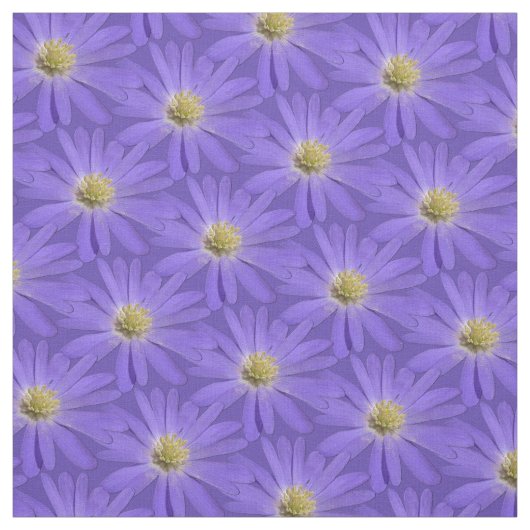 Daisy Fabric Lila Daisy Fabric Cotton oder Poly Stoff (Muster)