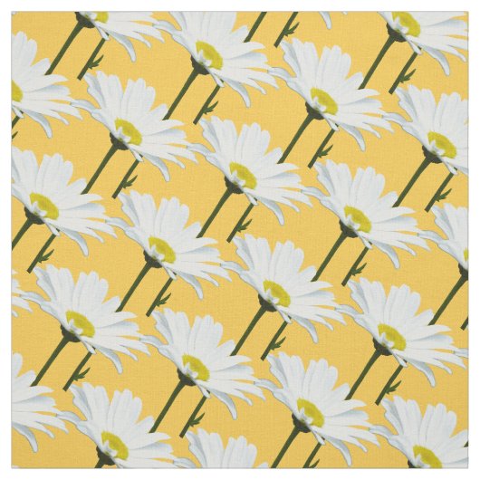 Daisy Fabric Yellow Daisy Stoff Baumwolle oder Pol (Muster)