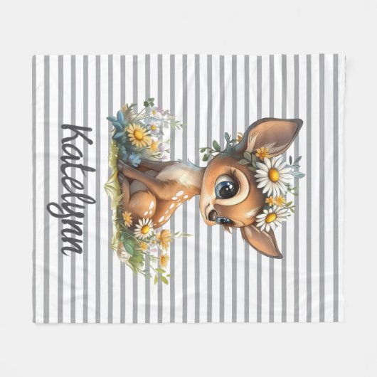 Daisy Fawn Snuggle Fleecedecke (Vorderseite (Horizontal))