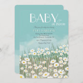 Daisy Field Baby Shower Einladung (Vorne/Hinten)