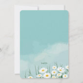 Daisy Field Baby Shower Einladung (Rückseite)