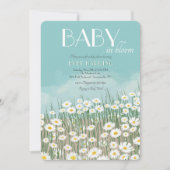 Daisy Field Baby Shower Einladung (Vorderseite)
