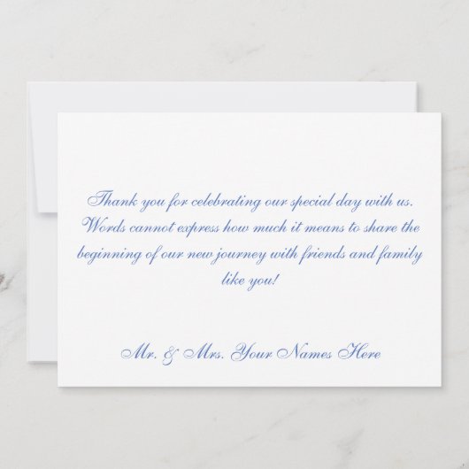 Daisy & Field Blume Bouquet Wedding Dankeskarte (Rückseite)