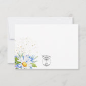 Daisy & Field Blume Bouquet Wedding RSVP Karte (Rückseite)