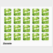 Daisy Field Quadratischer Aufkleber (Blatt)