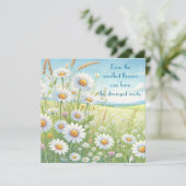 Daisy Field & Quote Card (Stehend Vorderseite)