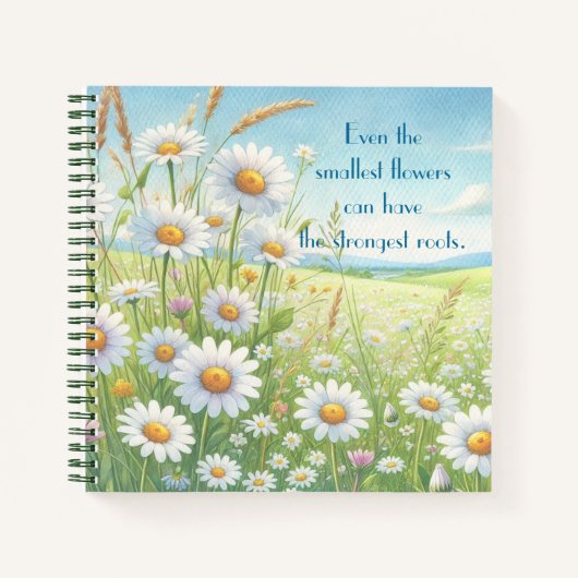 Daisy Field & Quote Notizblock (Vorderseite)