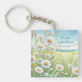 Daisy Field & Quote Schlüsselanhänger (Vorderseite)