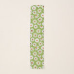 Daisy Field Watercolor Spring Summer  Schal<br><div class="desc">einfache und schöne Aquarellmuster,  hellgrüner Hintergrund</div>