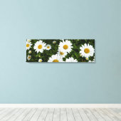 Daisy Field Wrapped Canvas Print Leinwanddruck (Insitu (Holzboden))
