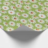 Daisy Filed Watercolor Spring Summer Geschenkpapier (Ecke)