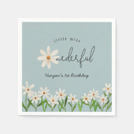 Daisy First Birthday Little Miss Onederful Serviette