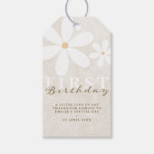 Daisy First Birthday Themed Party Vielen Dank Geschenkanhänger (Vorderseite)