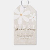 Daisy First Birthday Themed Party Vielen Dank Geschenkanhänger (Rückseite)