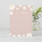 Daisy First Birthday Time Kapselkarte Einladung (Stehend Vorderseite)