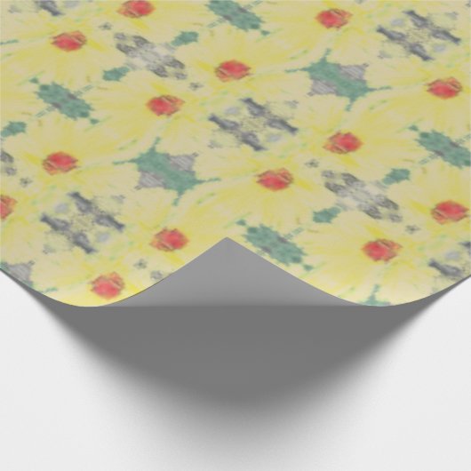 Daisy Floor w/Name Geschenkpapier (Ecke)