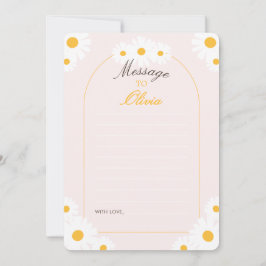 Daisy Floral 1. Geburtstag Mädchen Zeitkapsel Kart Einladung