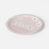 Daisy floral 2. Geburtstag Pappteller (Schrägansicht)