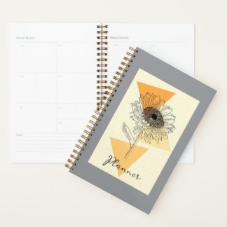 Daisy Floral Bohemian Journal 🌼🖤💛 Planer