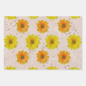 Daisy floral bouquet geschenkpapier set (Vorderseite)