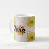 Daisy floral bouquet kaffeetasse (Vorderseite Links)