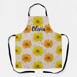 Daisy floral bouquet schürze