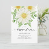 Daisy Floral Bridal Lingerie Dusche Einladung (Stehend Vorderseite)