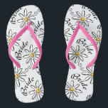 Daisy Floral Bride Badesandalen<br><div class="desc">Braut flippt Flops und lässige Schuhe.</div>