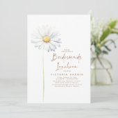 Daisy Floral Bridesmaids Luncheon Brautparty Einladung (Stehend Vorderseite)