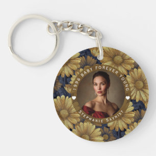 Daisy Floral Damen Geburtstagsfeier Schlüsselanhänger