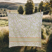 Daisy Floral Girls Individuelle Name Fleece Blanke