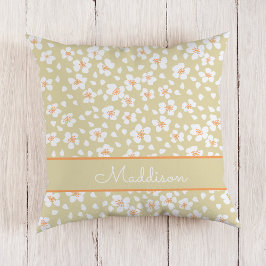 Daisy Floral Individuelle Name Kissen