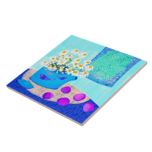 Daisy Floral Keramik Kitchen Tile Fliese (Seite)