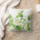 Daisy Floral Leaf Throw Kissen (Decke)