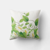 Daisy Floral Leaf Throw Kissen (Rückseite)