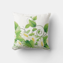 Daisy Floral Leaf Throw Kissen
