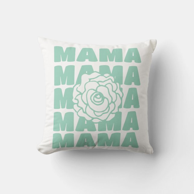 Daisy Floral Mama  Kissen (Vorderseite)