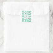 Daisy Floral Mama  Quadratischer Aufkleber (Tasche)