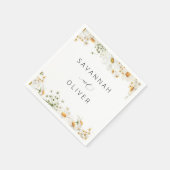 Daisy Floral Name oder Monogram Napkins Serviette (Ecke)