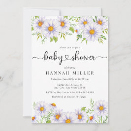 Daisy Floral | Niedliche Einladungen für Babydusch