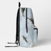 Daisy Floral Pattern Aquarellfarbenmonogramm Bedruckter Rucksack (Links)