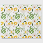 Daisy Floral Pattern Geschenkpapier (Flach)