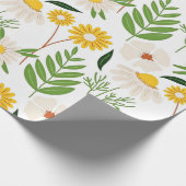 Daisy Floral Pattern Geschenkpapier (Ecke)