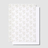 Daisy Floral Pattern Wedding Pergament Einladungen (Versetzt)