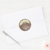 Daisy Floral Return Address Label Runder Aufkleber (Umschlag)